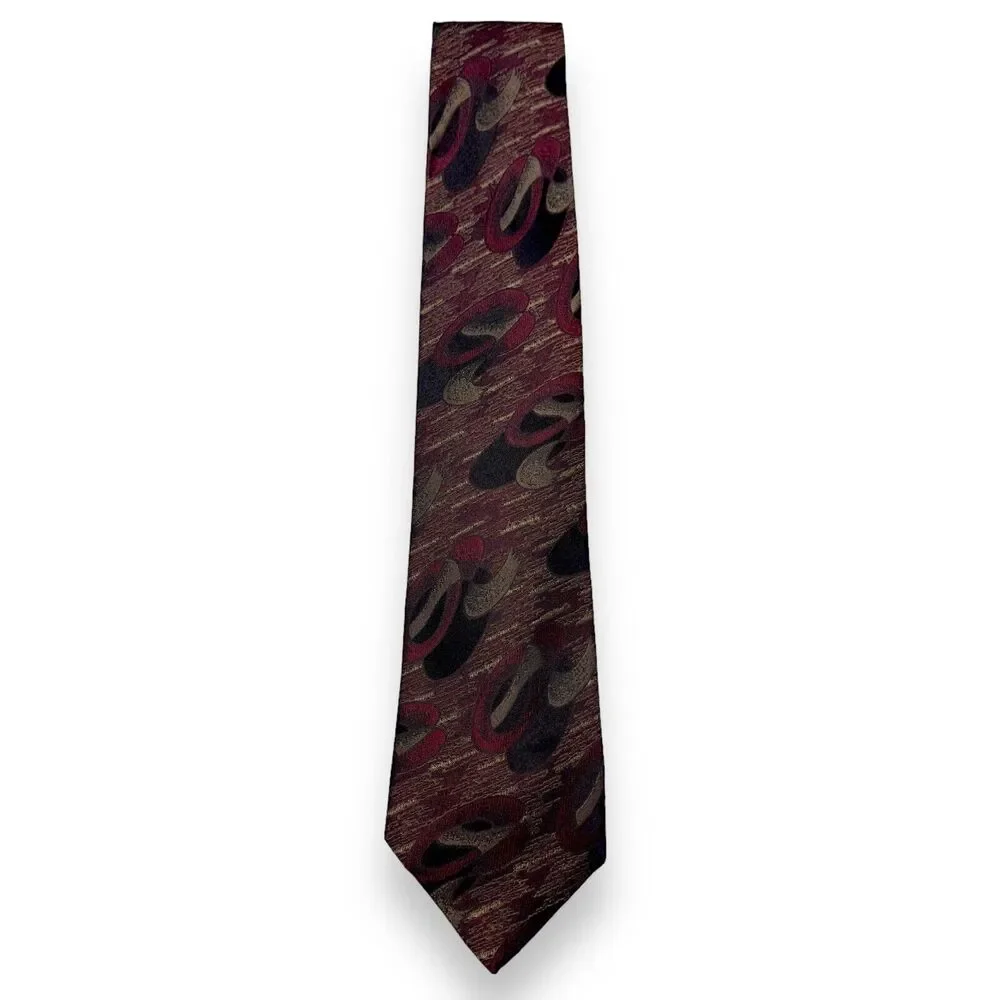 Stefano‎ Milano Tie Made in Italy 100% Silk Multicolor Abstract Pattern 58
